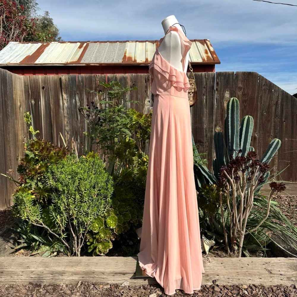 Lulus Pink Ruffle Maxi Dress - Picture 4 of 6